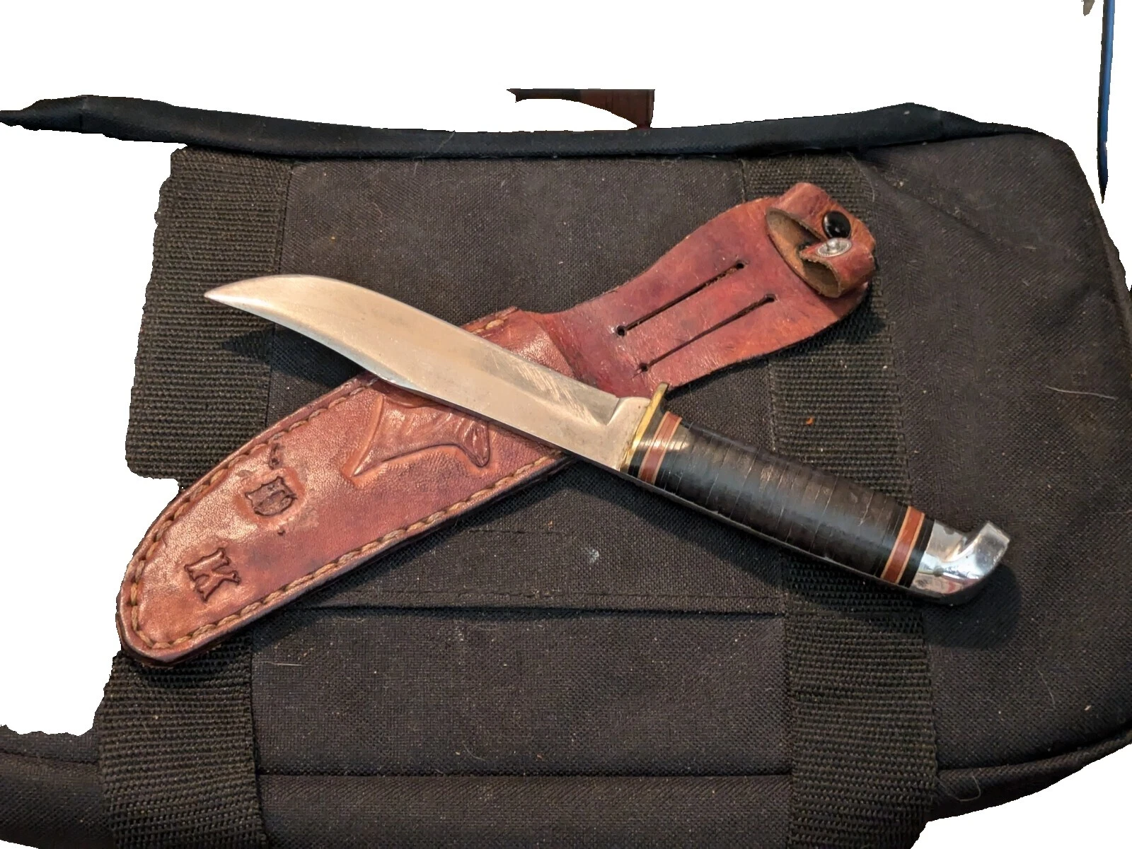 Western Leather Handle Bowie Collectible Vintage Factory Manufactured Fixed Blade Knives