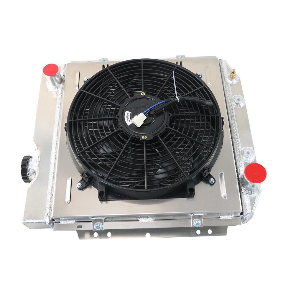 Ventilador de cubierta de radiador de aluminio de 4 filas para Ford Econoline V8 1961-1965 intercambiable 3,3 4,7 L Foto 4 de 4