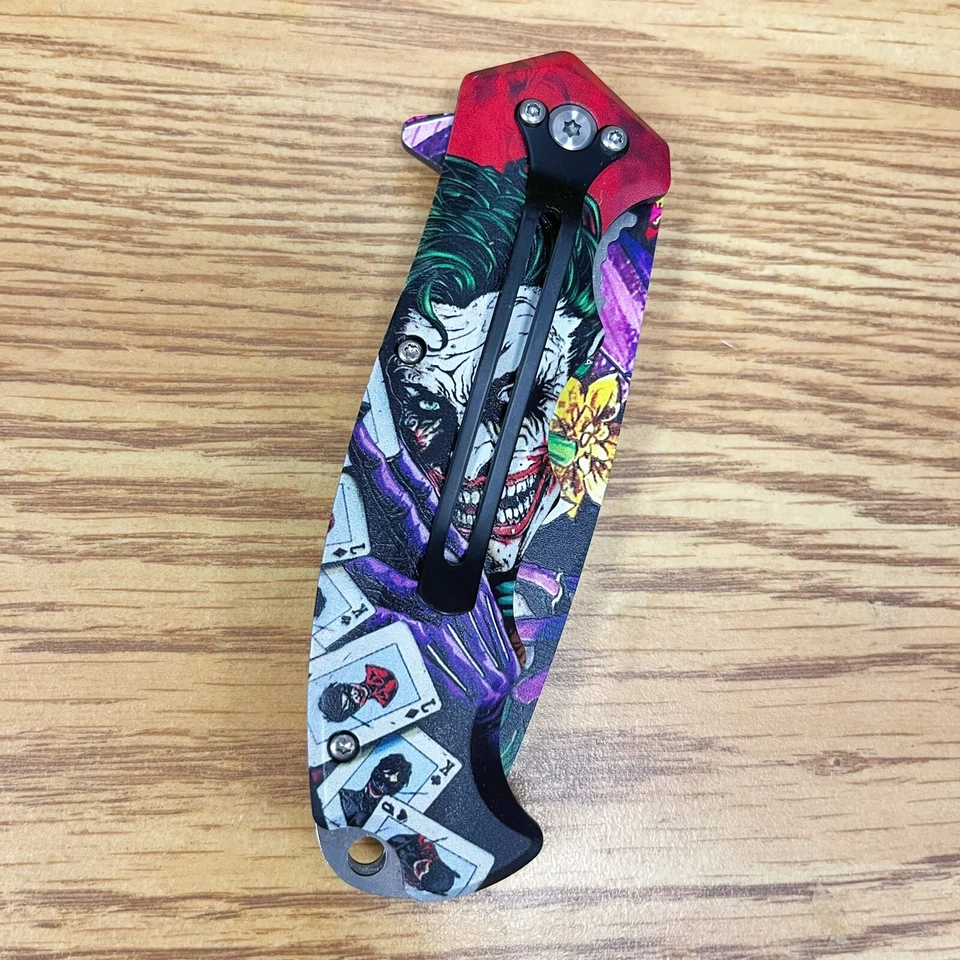 Тактический пружинный складной карманный нож 8,5 дюйма Joker Black Poker с открытым лезвием - Изображение 4 из 4