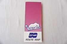 LOT Polish Airline Route Map Aviation Air Line