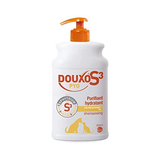 Douxo S3 Pyo shampooing liquide chien pour calmer la peau irritée et éliminer les odeurs
