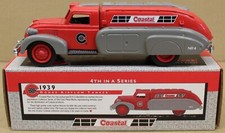 1939 Dodge Airflow Tanker Coin Bank Red Coastal Chrysler Ertl 1/38 Scale New