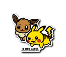 Pikachu Eevee B Side Label Pokemon Sticker Japanese Anime