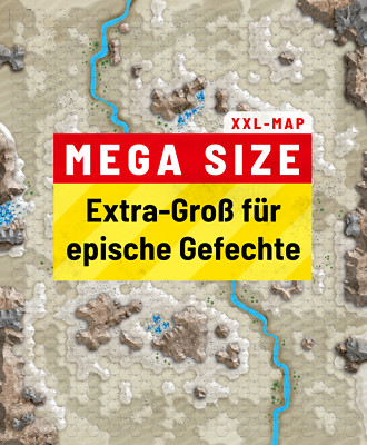 Karte für BattleTech - Play Mat - Battle Map - Hex Map XXL - ''Hidden Oasis''