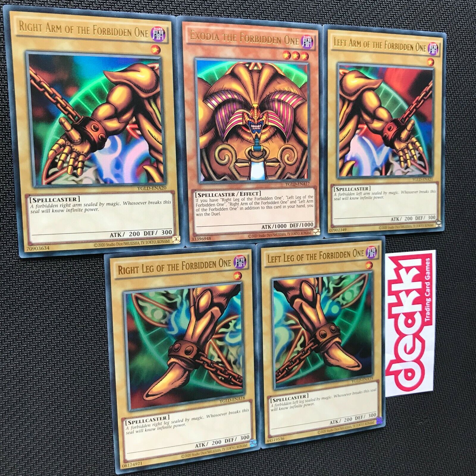 Yu Gi Oh Card Set 5 Pieces Exodia The Forbidden One Yugioh Ultra Rare IN  Italian