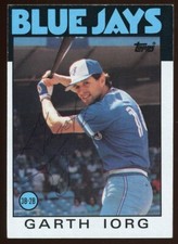 1986 Topps GARTH IORG Signed Card autograph AUTO BLUE JAYS
