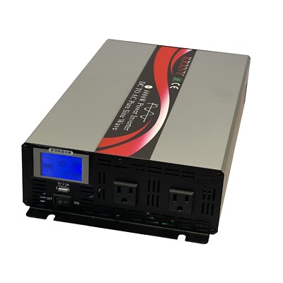 4000W Off Grid Pure Sine Wave Power Inverter 12V DC to 120V AC 60HZ  US Stock