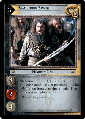 LoTR TCG RoS Rise Of Saruman Stampeding Savage 17C53