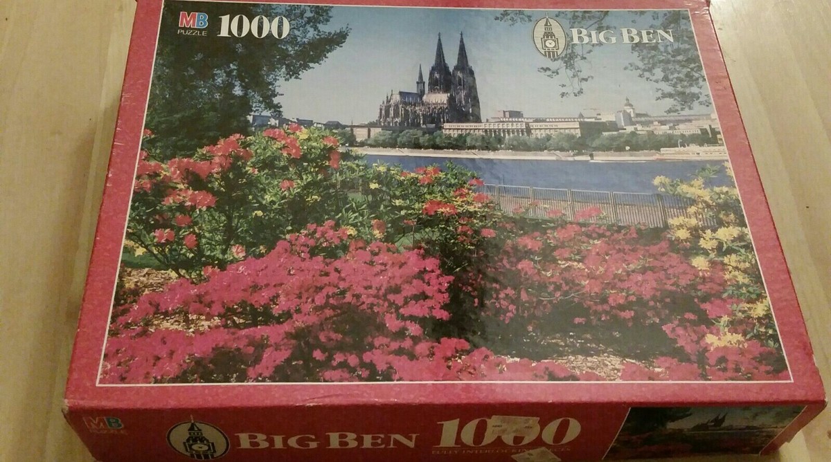 Vintage 1997 Big Ben puzzle Along the Rhine Cologne Germany 1000