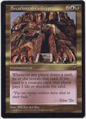 BREATHSTEALER'S CRYPT X1 MAGIC Mtg  VISIONS  LIGHT PLAY (LP) 
