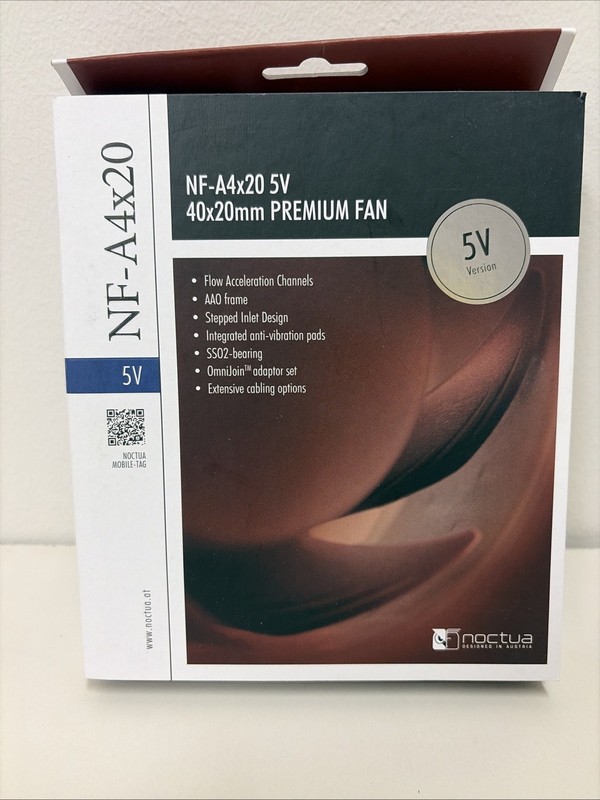 Noctua NF-A4x20 5V PWM Premium Quiet Fan 4-Pin, 5V 40x20mm, Brown