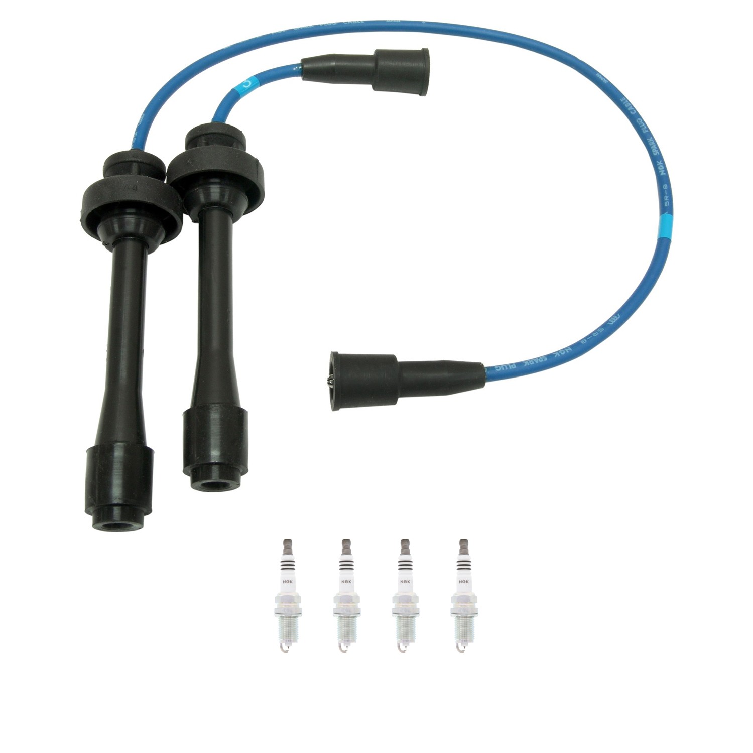 NGK 5mm Wire Set 4 Ruthenium Spark Plug Kit For Mazda Miata Protege Protege5 L4