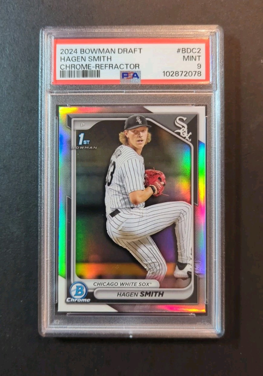 Hagen Smith 2024 Bowman Draft #BDC2 Chrome Refractor Mint PSA 9 White Sox