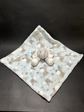 Blankets and Beyond Gray Elephant Lovey Security Blanket W Elephant Print SOFT