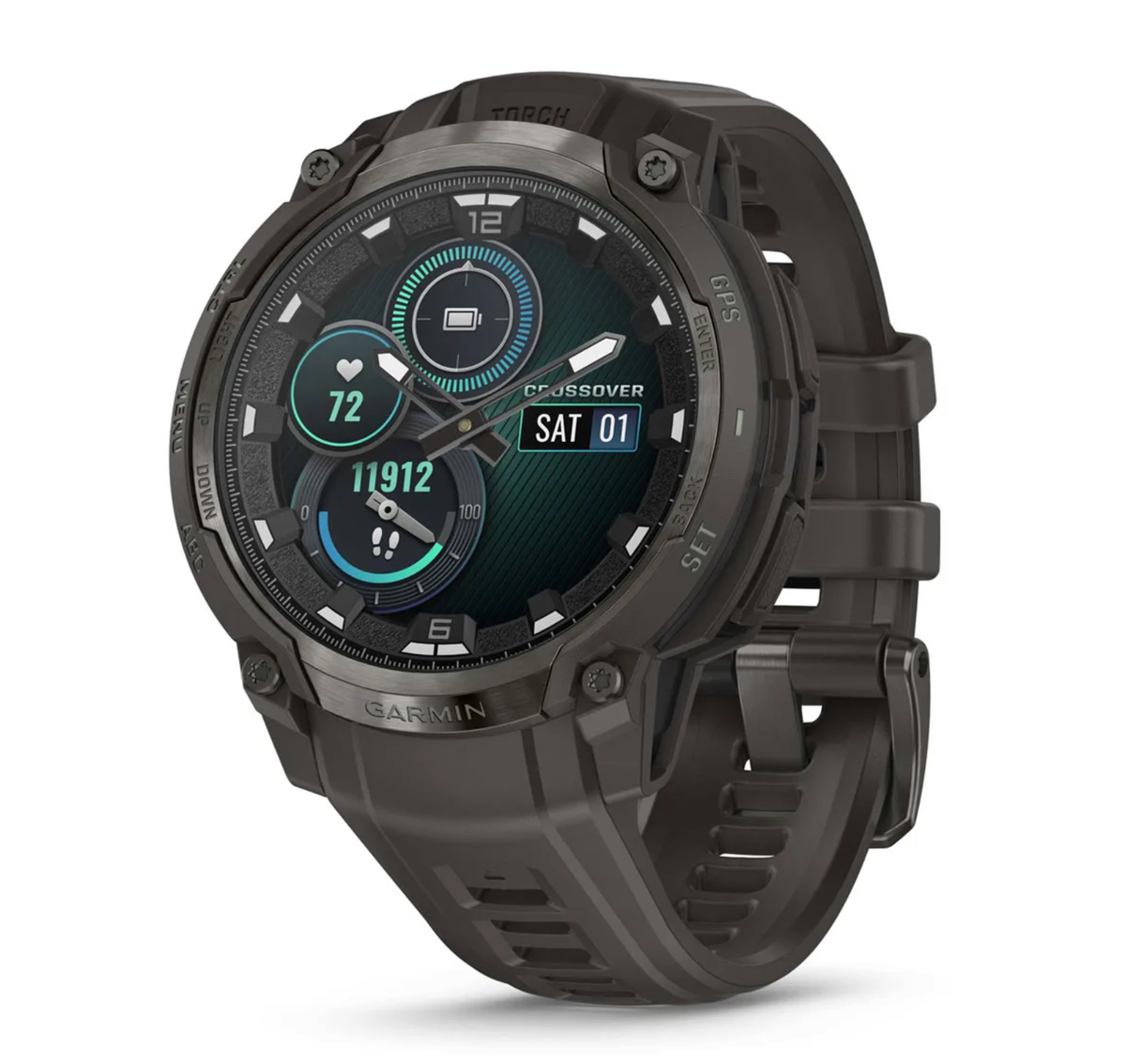 Garmin Instinct Crossover AMOLED Rugged GPS Watch Charcoal 010