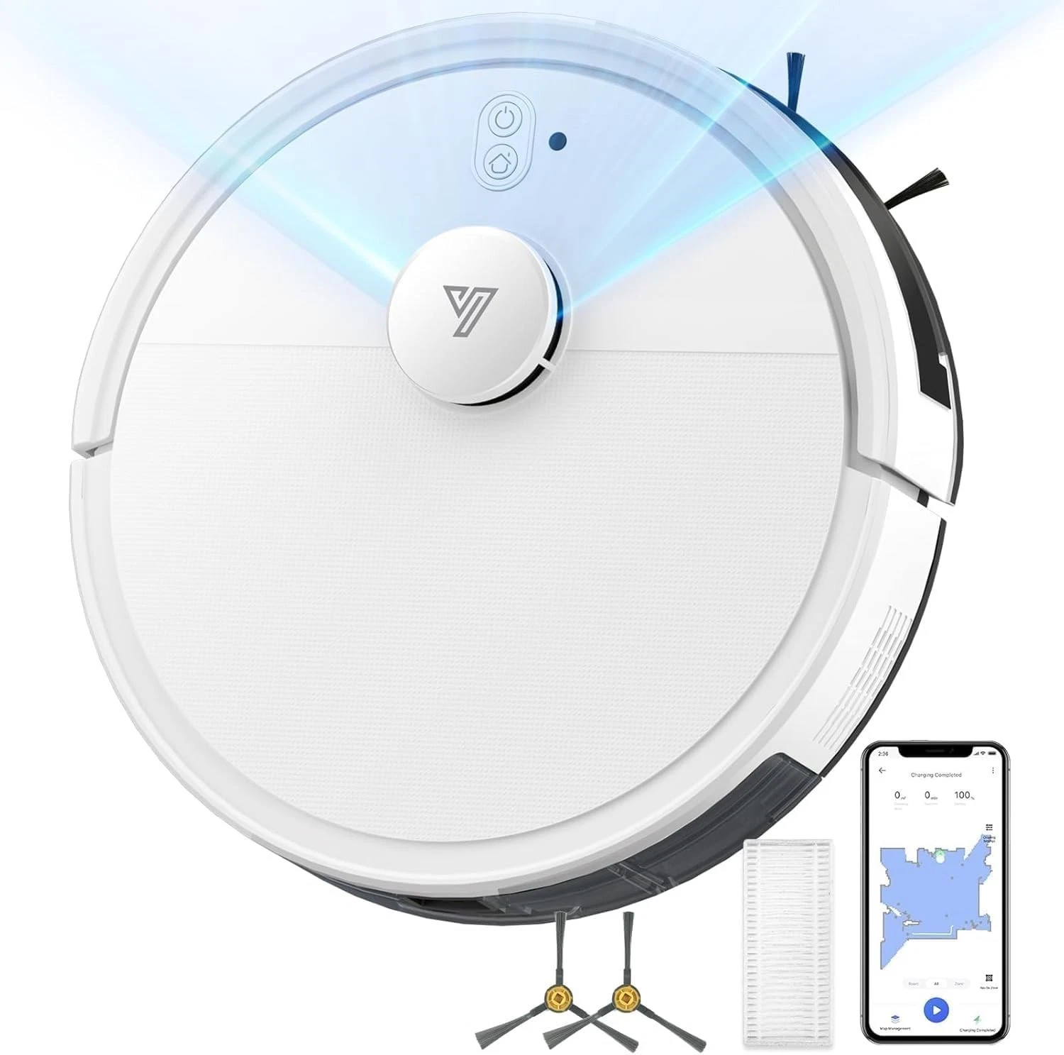 2025 Robot Vacuum and Mop Combo, Robotic Vacuums with LiDAR Navigation.