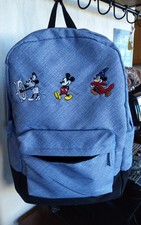 disney mickey backpack 17 1/2  12 blue/black