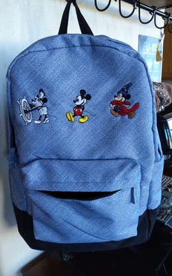 disney mickey backpack 17 1/2 ×12  blue/black