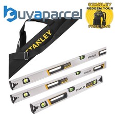 Stanley Fatmax Pro Box Beam Pro Spirit Level Set 600mm, 1200mm and 1800mm + Bag