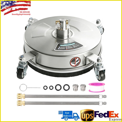 #ad 14quot; Pressure Washer Surface Cleaner w 4 Wheels Stainless Steel Surface Cleaner $52.62