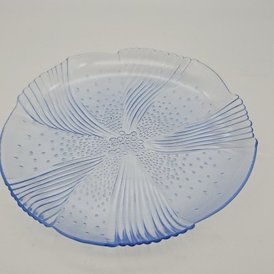LIBBEY DuraTuff Harmony Blue Set/4 Luncheon Salad Plates 7.5'' Wide