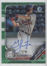 2019 Bowman Mega Box Chrome Mojo Green Refractor 57/99 Greyson Jenista Auto 1i9