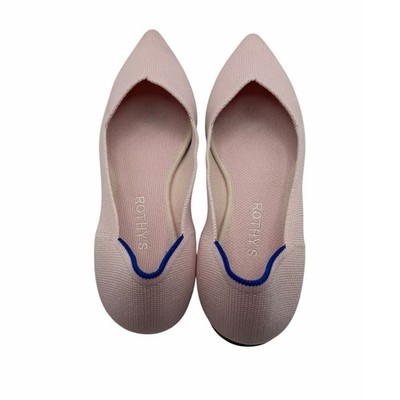 Rothy s The Point Pink Blush Ballet Flats Comfort Washable Luxe Chic Size 9