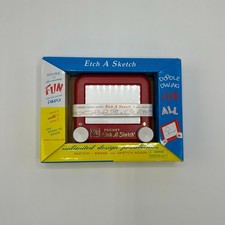 New in Box Pocket Size Red Ohio Art Etch A Sketch 4  x 3.5  