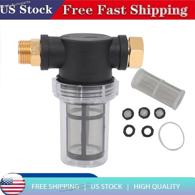 #ad Garden Hose Inlet Filter Inline Water Pressure Washer Sediment Washing Machine $6.30