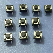 10Pcs Tactile Push Button Switch Tact Switch for Arduino 12V 4P DIP 6mmx6mmx5mm