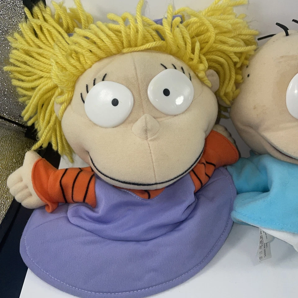 Lote de marionetas Rugrats Angélica, Chuckie y Tommy Hand 9" 1998 raro Mattel Viacom Foto 2 de 4