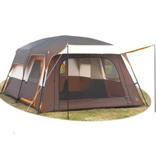 Extra Large Tent 10-12 Person(B),Family Cabin Tents,2 Rooms,3 Doors and 3 Win...
