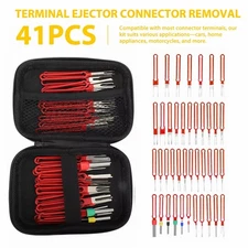 41Pcs Terminal Electrical Removal Wire Tool Connector Red Ejector Extractor New