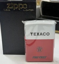 ZIPPO 2001 TEXACO GAS OIL FIRE CHIEF  JAPAN ISSUE LIGHTER UNFIRED IN BOX FL141
