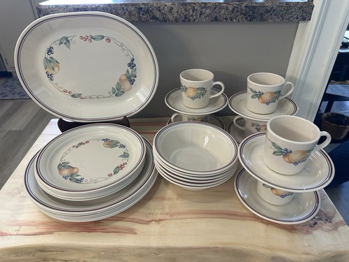 Corelle Abundance Fruit Dinnerware Set Service for 6 - PLUS Platter - 31 piece
