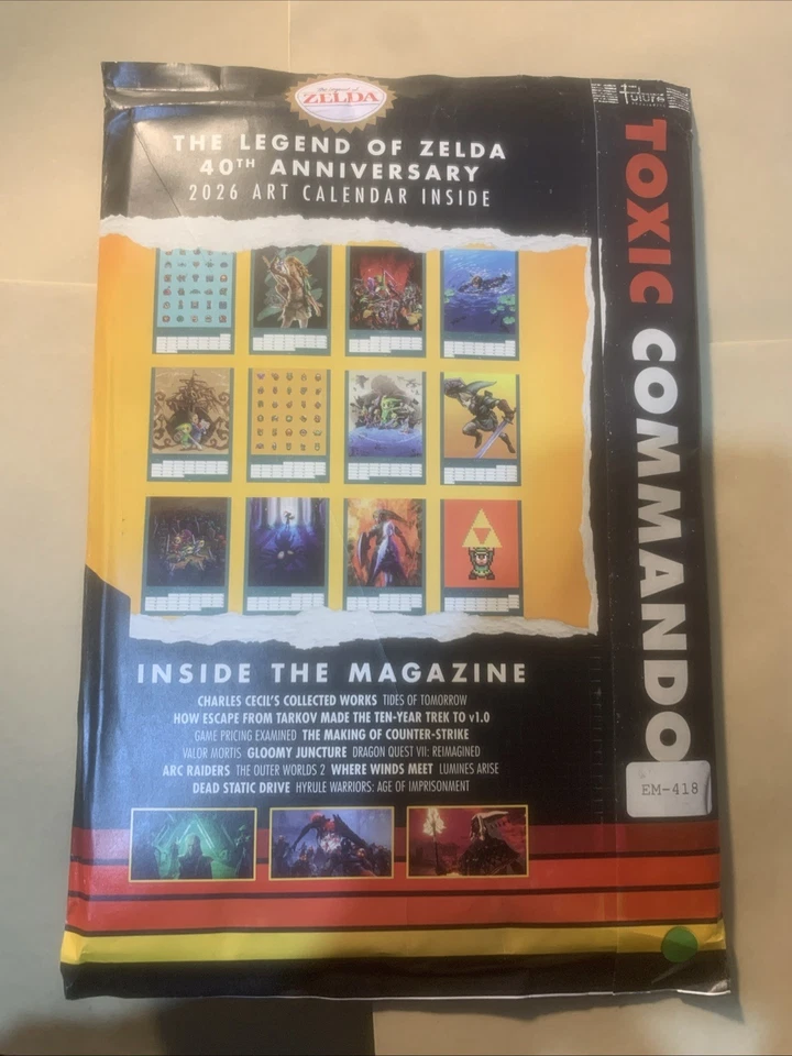 Edge magazine #418 Jan 2026 Toxic Commando + Zelda 40 years celebration Calendar - Image 2 of 2