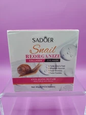 Sadoer Snail Reorganize Collagen Eye Mask Anti Aging Repair 60Ct Exp 07/26