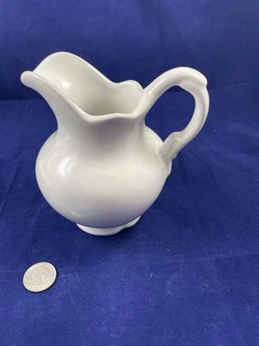 Frankoma Pottery ~ Old Fashion Pitcher ~ White Sand F30A ~ 5-1/2” Tall ~ EUC
