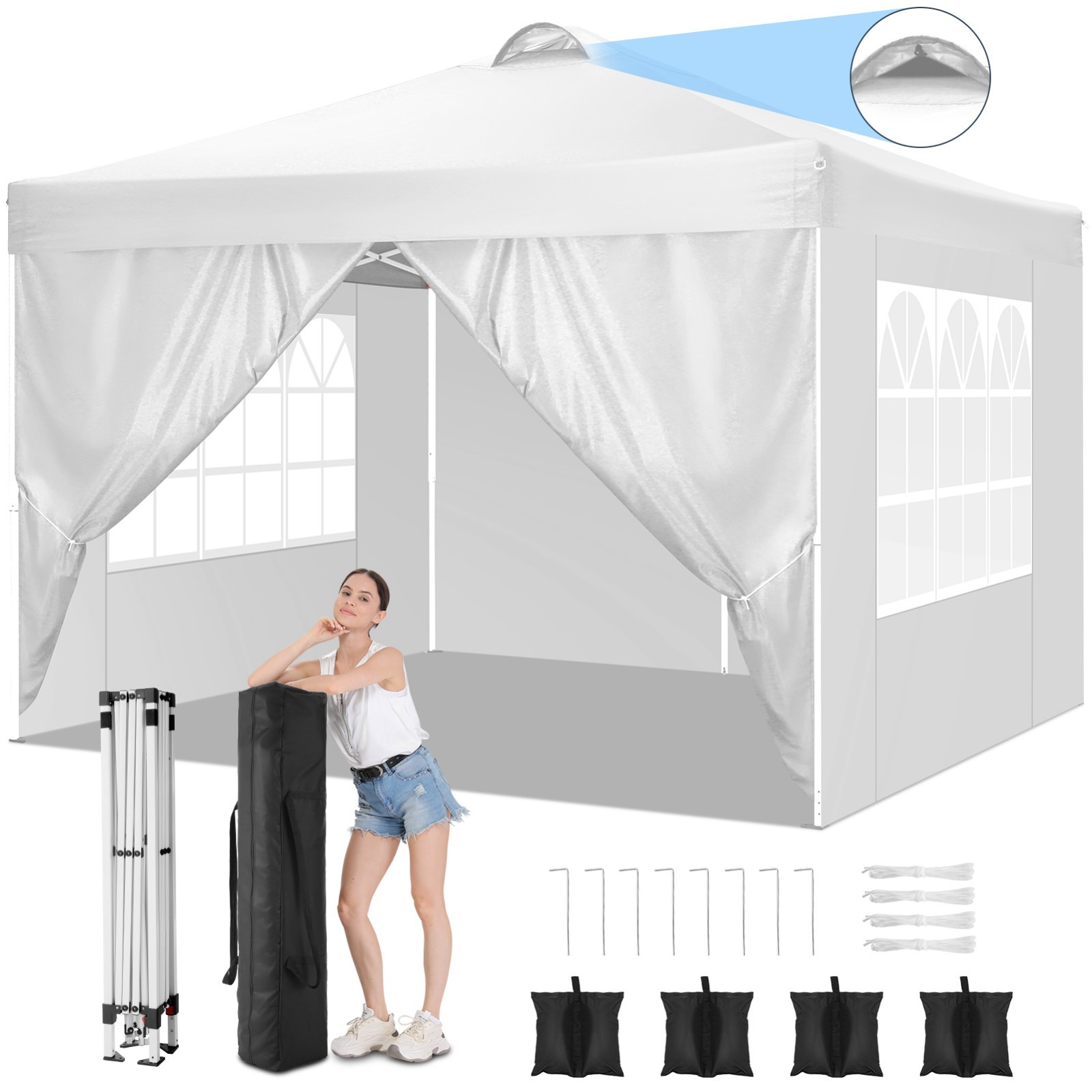 10'x10' Pop Up Commercial Gazebo Garden Patio Tent Outdoor I