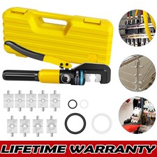 9 Dies Hydraulic Crimper Set Crimping Tool Wire Battery Cable Lug Terminal UK