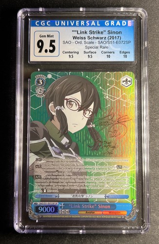 2017 Weiss Schwarz Sword Art Online Link Strike Sinon SP English CGC 9.5 GEM MNT