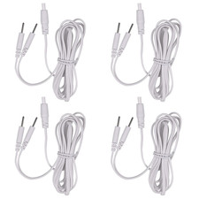 4 Count TENS Wires Pin Electrode Wires for TENS Unit Electrodes Cords Lead Wires