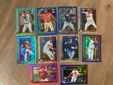 2025 Topps Pro Debut 10 Card Refracfor & Parallel Lot Twins Athletics Rangers