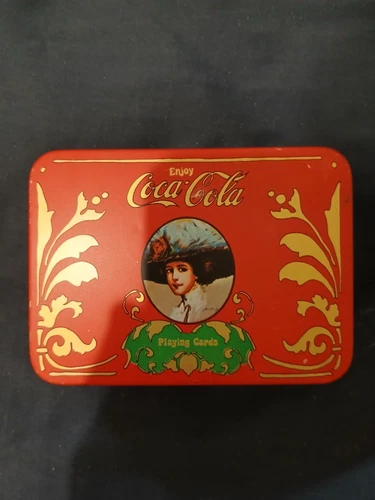 Vintage Coca-Cola Collectible Playing Cards in Tin – 1 Pack Missing Plastic Wrap