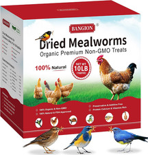 Bulk Organic Dried Mealworms 10 Lb for Chickens, Birds, Reptiles, Wild Birds