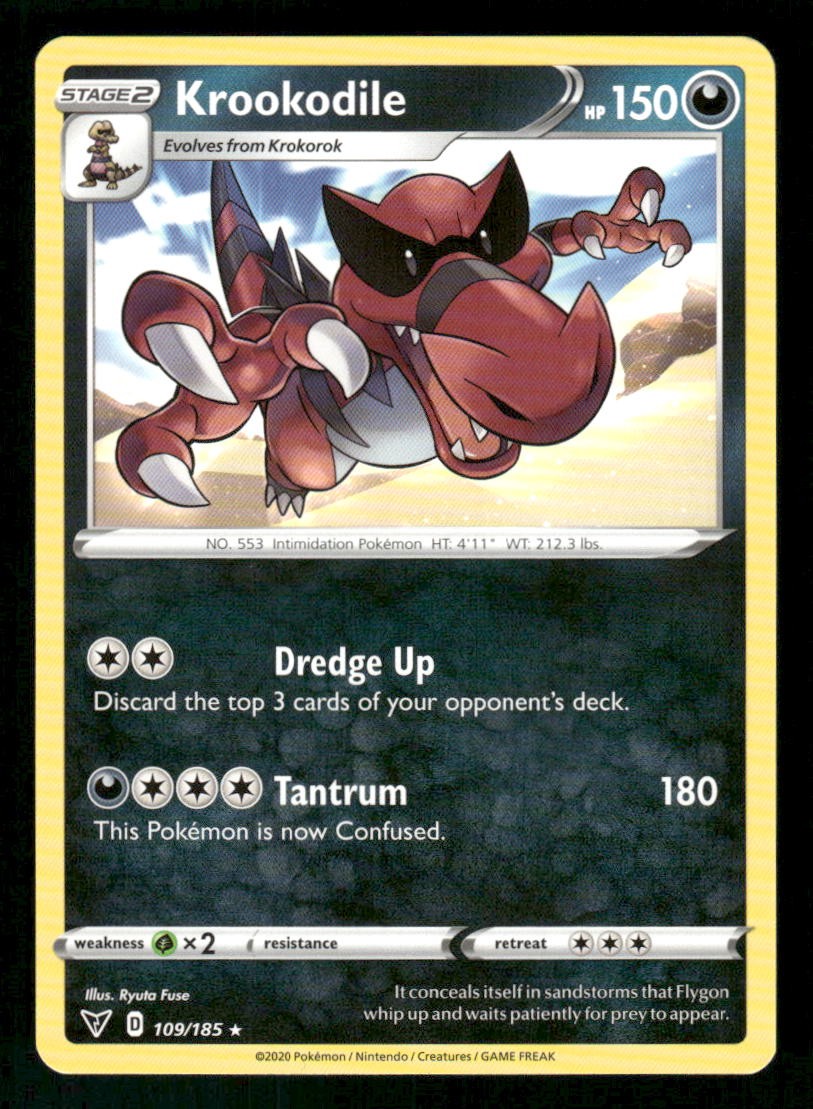 Krookodile Vivid Voltage #109/185 Pokemon | eBay