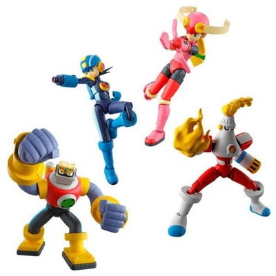 Bandai SMP Rockman EXE 01 4pcs Set Box Shokugan Modeling Project Japan