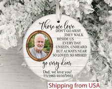 Memorial Ornaments with Picture Loss of Father, Xmas Gift 2025, Customized in...