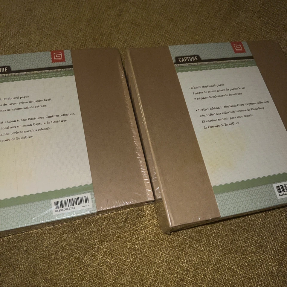 Mini Chipboard Craft Album 8 pages 6.5x6 Pages Book Capture Memories New - Imagem 2 de 4