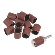 12Stk 3/4" Schleifh&uuml;lsen Schleifpapier Set 120 Grit mit 0.79" Trommel Dorne
